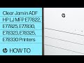 Clear Paper Jam in Tray 2 & 3 on HP Color LJ MFP E77822, E77825, E77830, E78323, E78325, E78330 | HP