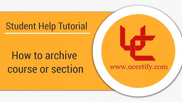 uCertify LEARN | Student Area- How to archive course or section
