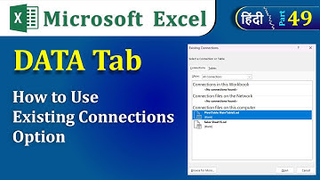 How to Use Existing Connections in Excel | Data Tab | Microsoft Excel Tutorial #excel