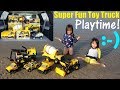 Kids fun toy playtime at the beach tonka trucks beach playtime fun kids toy trucks unboxing