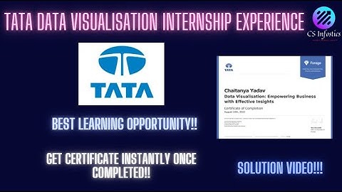Tata Data Visualisation Internship Experience | Solution Video | Watch full video!!