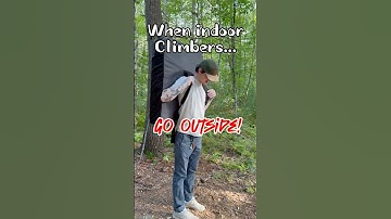 What happens when indoor climbers…go Outside!? 😱 #bouldering #rockclimbing #climbing #rock