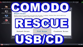 How to create and scan your Computer/laptop with Comodo Rescue disk USB/ISO