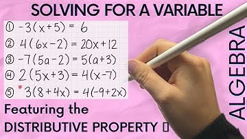 SOLVING FOR A VARIABLE USING THE DISTRIBUTIVE PROPERTY | ALGEBRA | SILENT MATH