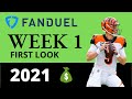 2021 NFL FanDuel Week 1 First Look