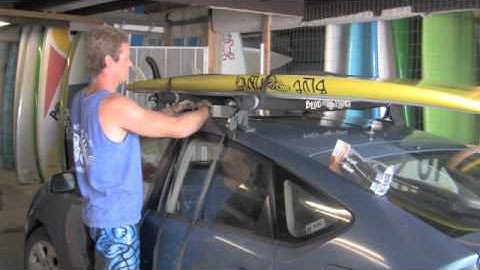 How to strap SUP or surf board to car in 30 secs ADD version