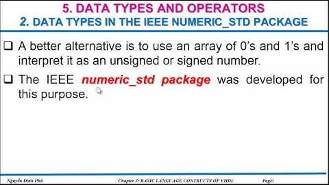 Chương 3: Cấu trúc cơ bản của ngôn ngữ VHDL PART 3