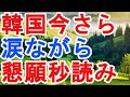 韓国今さら　涙ながら　懇願秒読み