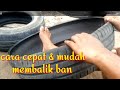 Cara mudah  dan cepat membalik ban (the easy and fast way of flipping a tire)