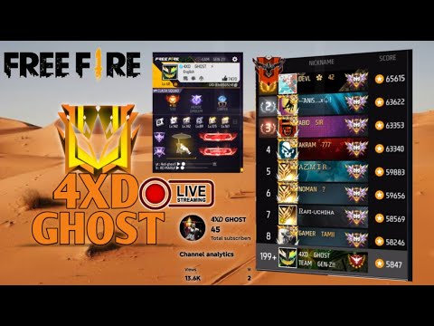 [ LIVE ON ] 🔴 Free Fire LIVE || Gold to GrandMaster RANK PUSH In CLASH ...