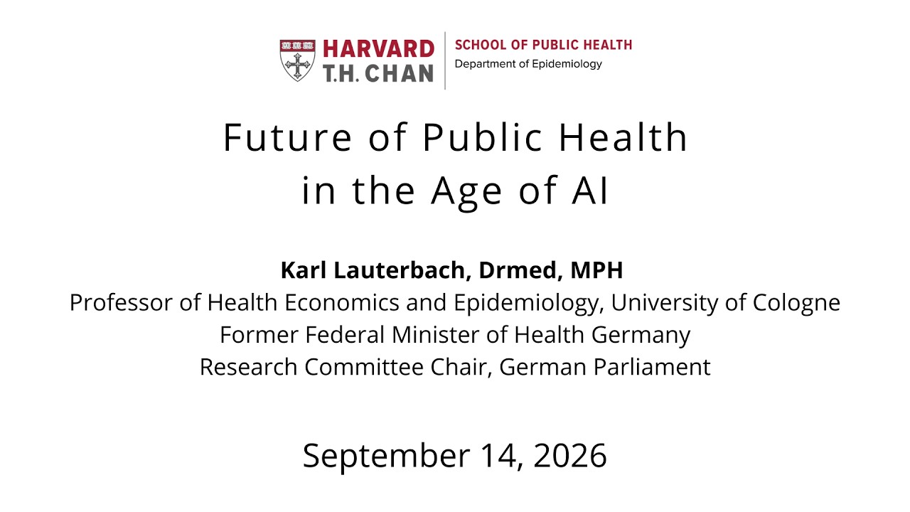Karl Lauterbach Seminar, September 14, 2026