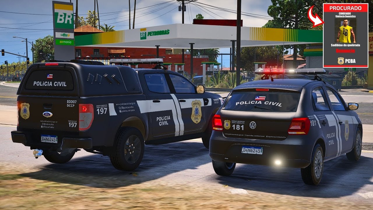 POLÍCIA CIVIL DA BAHIA FOI CUMPRIR MANDADO DE PRISÃO E OLHA NO QUE DEU - POLICIA NO GTA 5