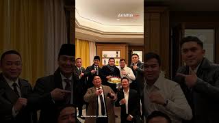 Prabowo and his Secretaries Celebrated Lieutenant Colonel Teddy's Birthday in France