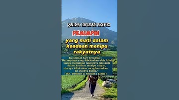 Surga haram untuk pemimpin yang mati dalam keadaan menipu rakyatnya #feedshorts