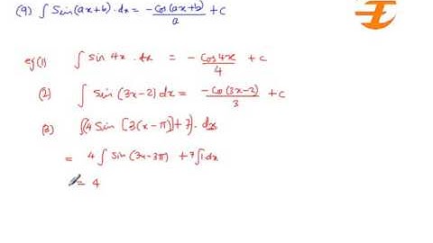 Integration of sine function