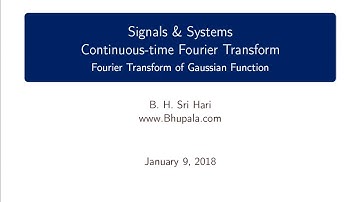 Fourier Transform of Gaussian