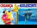 CRIANÇA VS ADOLESCENTE NA PISCINA 3 - Muita Diversão