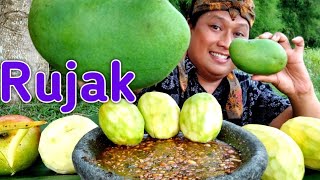 Tutorial ngiler 🤤 MUKBANG RUJAK BUAH MANGGA MUDA + kedondong || RUJAK MANGGA MUDA BUMBU KACANG