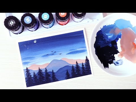 Video: Cách Vẽ Phong Cảnh Bằng Màu Nước