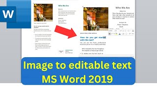 How to Convert Image to Editable Text in Word