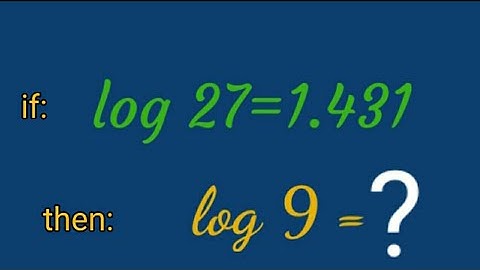 Problem based on logarithm.