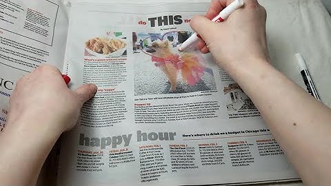 Reading a Newspaper - Page Turning, Circling and Marking - ASMR - No Talking