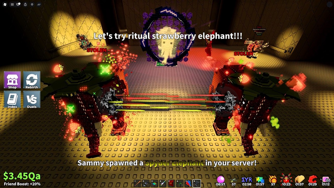 Syder Ritual Sab The ritual Spyder Elephant worked!! - Steal a Brainrot - YouTube