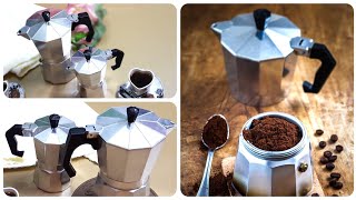 طريقة عمل قهوة الاسبريسو بأبريق الموكا بدون الحاجة الى ماكينة🤗Moka pot
