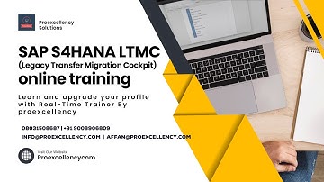 SAP S4HANA LTMC online training |SAP Legacy Transfer Migration Cockpit training: Comprehensive Guide