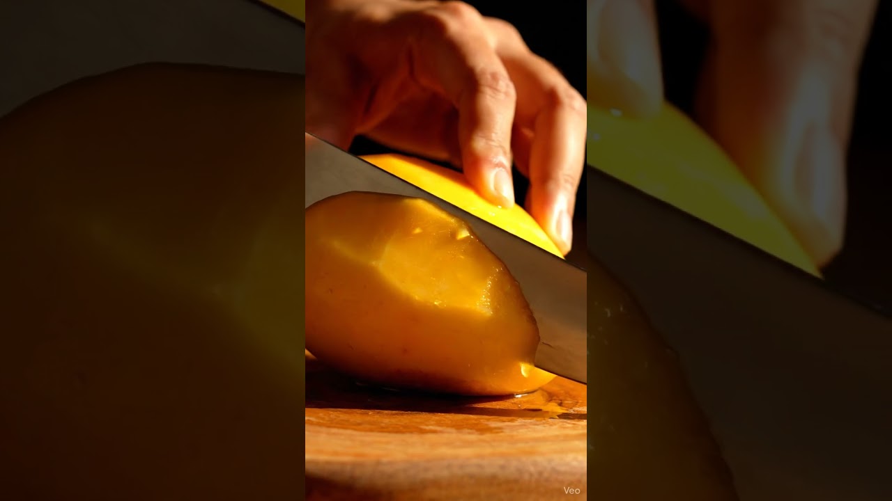 Satisfying Crystal Mango ❄️🥭💎 | Icy Nectar Stretch ASMR Cutting