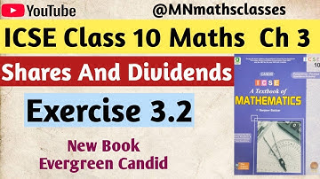 New Candid Maths | Shares And Dividends| Ch 3 | Ex 3.2 | Icse class 10 maths |  ‎⁨@MNmathsclasses⁩