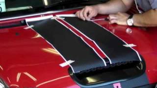 3M Di-Noc Carbon Fiber Vinyl Racing Stripe Installation