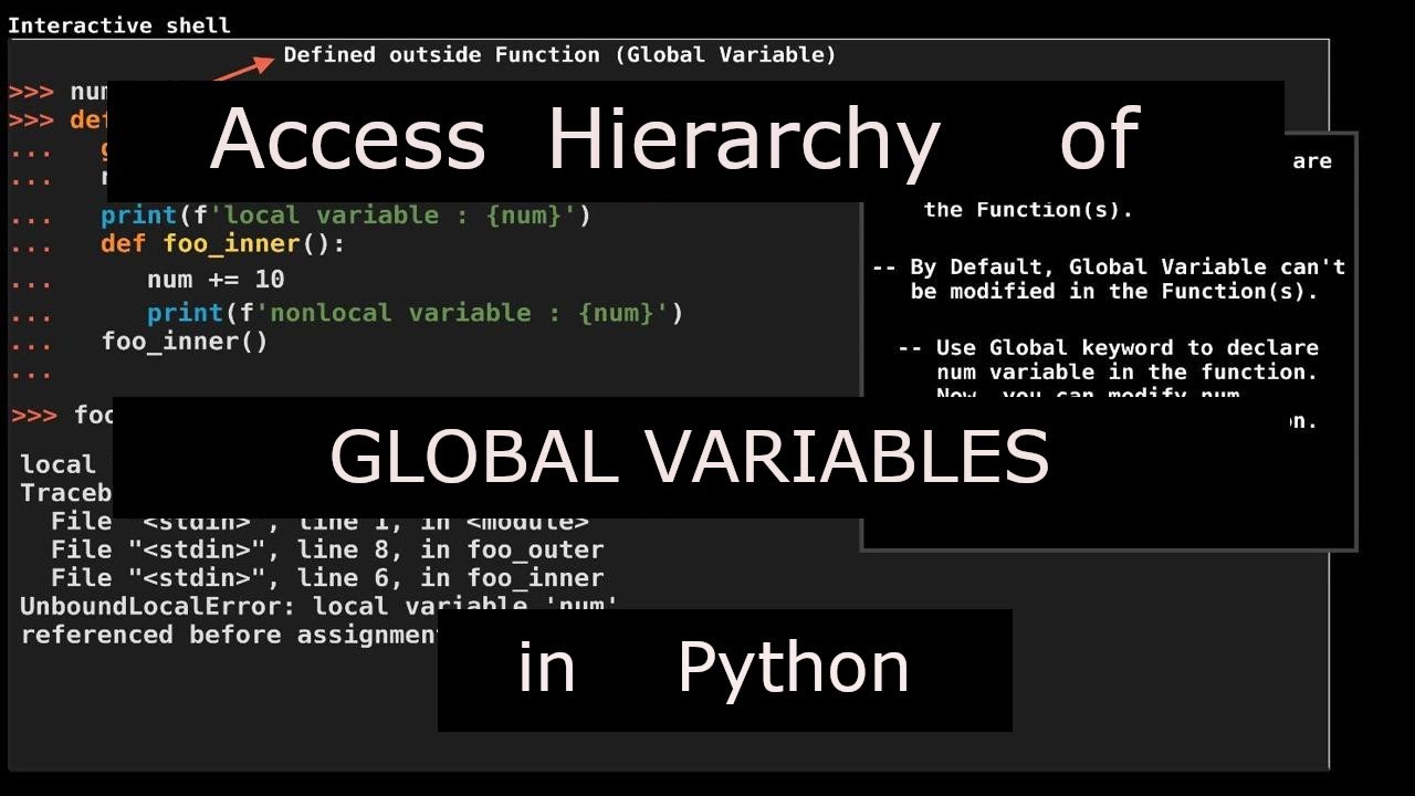 Unboundlocalerror cannot access local variable. Глобал в питоне. Python Global переменные. Функция Global в Python. Global and local variables.