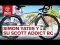 La Bicicleta SCOTT Addict RC de Simon Yates del equipo Mitchelton-Scott