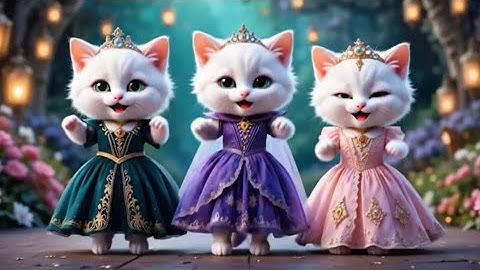 Orange cat with baby story video cartoon ai animation animal goat