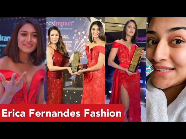 Erica Fernandes stuns in a silver gown whilst receiving the award for the  actress providing relatable family content of the year! @pinkvi... |  Instagram