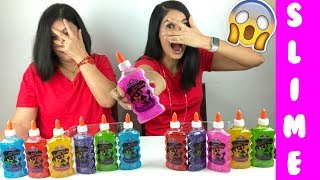 3 COLORS  of GLUE SLIME Challenge 2 | 3 COLORES de PEGAMENTO para hacer SLIME 2