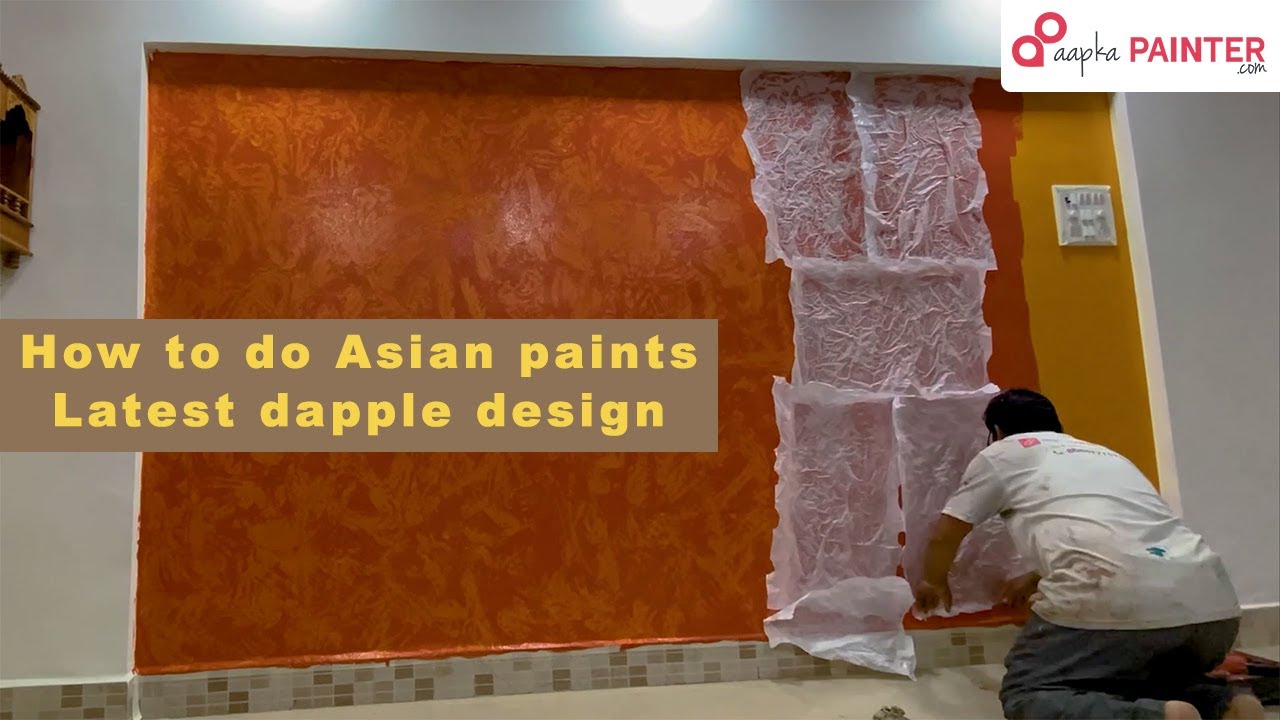 Asian paints Latest dapple design ( HINDI ) full process using butter