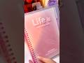 📔 Life is a dreamy frosted clear binder notebook with loose leaf and divider 🤎 #notebook #binder