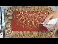 Сундучок из газетных трубочек  Точечная роспись/Spot painting wicker chest