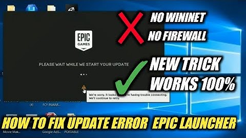 HOW TO FIX PLEASE WAIT WHILE WE UPDATE  EPIC GAMES LAUNCHER ERROR | EPIC LAUNCHER STUCK AT UPDATE