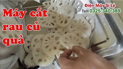 Máy thái củ sen, cắt củ sen, xắt củ sen, bào củ sen thành lát mỏng