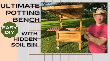 Build this Potting Bench with Sliding Tops and Hidden Bin