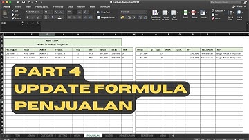 PART 4 PEMBUATAN APLIKASI PENJUALAN 2022 | OTOMATIS UPDATE STOK - KAS DAN BANK SERTA LABA RUGI EXCEL