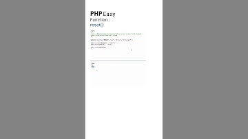 reset php function