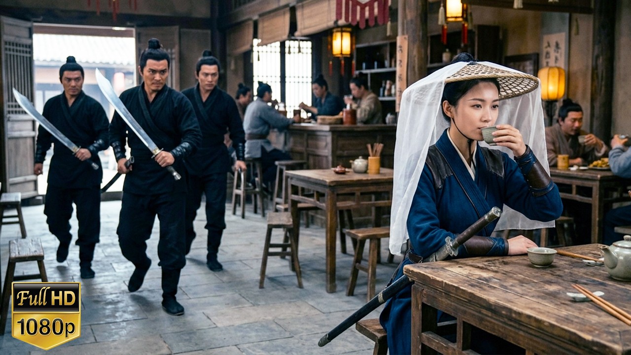 【2026最新電影】戴鬥笠喝茶的女子竟是隱藏的第一功夫高手!#movie #武侠 #kungfu #功夫 #中国电视剧 #movie