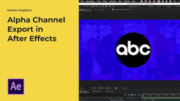 Alpha Channel Export in After Effects