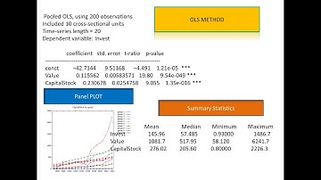 How to check Summary Statistics, Panel Plot, OLS Estimation,  in gretl software