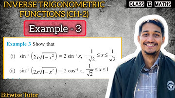 Inverse trigonometric functions example 3 | Example 3 chapter 2 class 12 maths