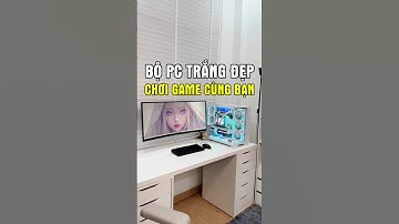 Setup góc PC Gaming trắng tối giản gọn gàng để chơi game decor phòng #pcsetup #gamingsetup #maianhpc